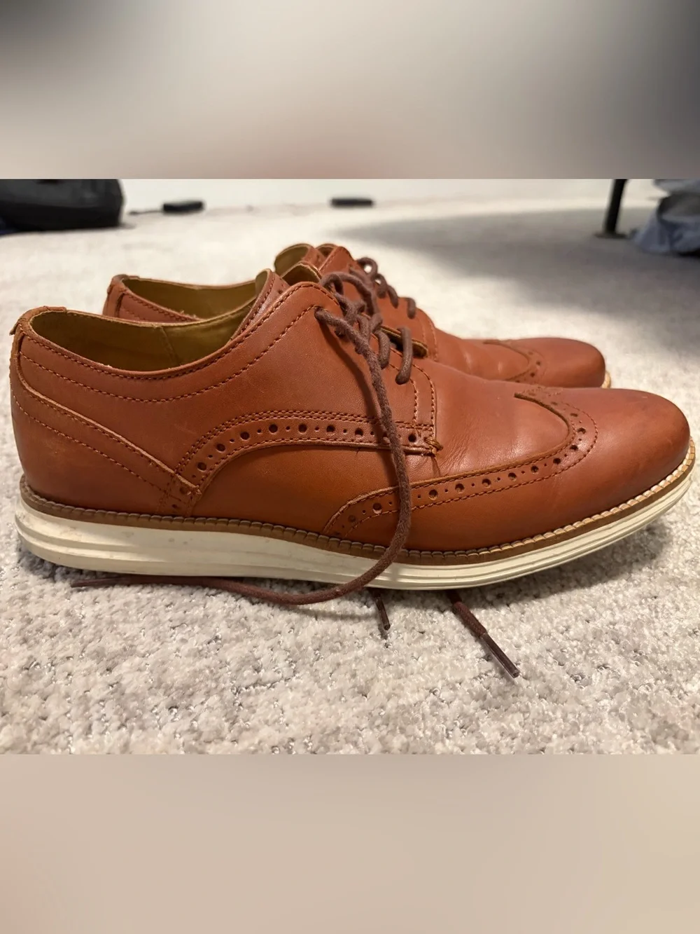 Cole Haan Men's Tan Wingtip Oxfords